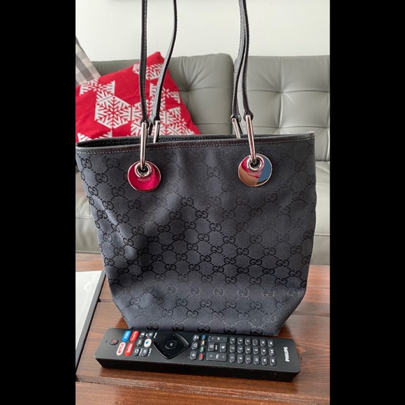 Gucci Black Monogram Mini Tote - Picture 3 of 15